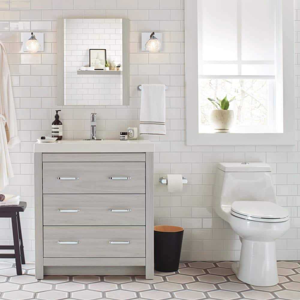 White 1-piece Dual Flush Elongated Toilet A24938