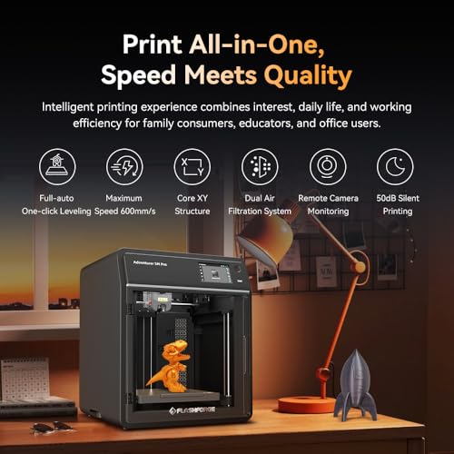 3D Printer with Auto Leveling, 600mm/s High-Speed, 280℃ Quick-Detach Nozzle, CoreXY Structure I101152
