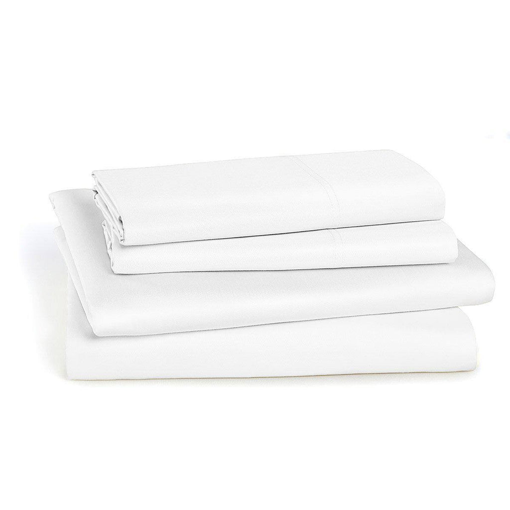 King White Percale Sheet Set S416