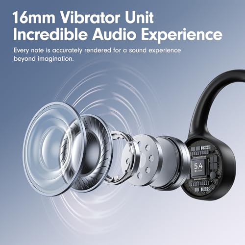 Bone Conduction Open Ear Bluetooth 5.4 Headphones with Mic W9883