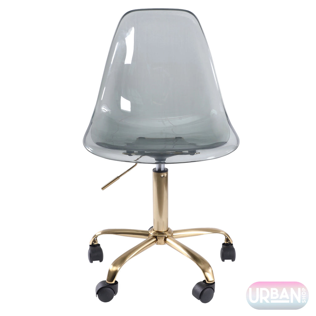 Black Acrylic Rolling Office Chair I910055