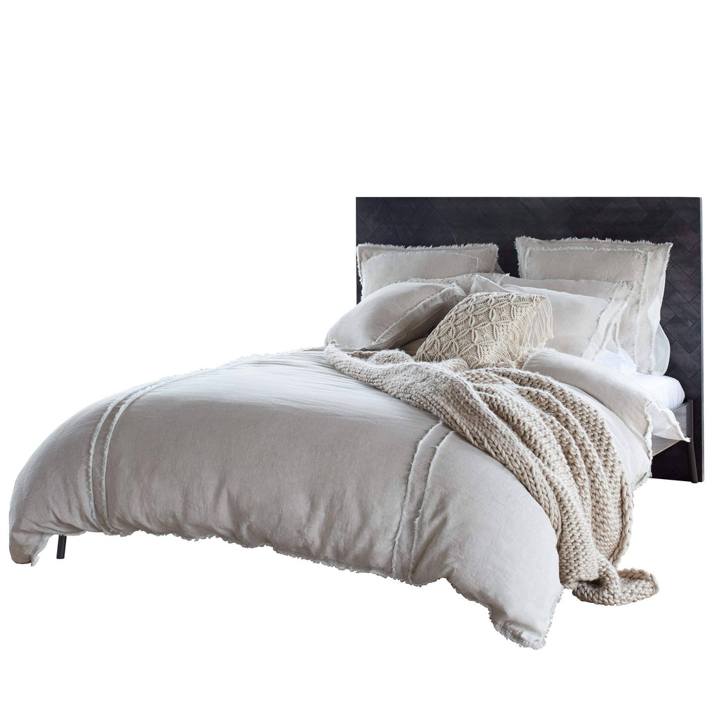 Queen Duvet Cover Set in Natural Grey G91305