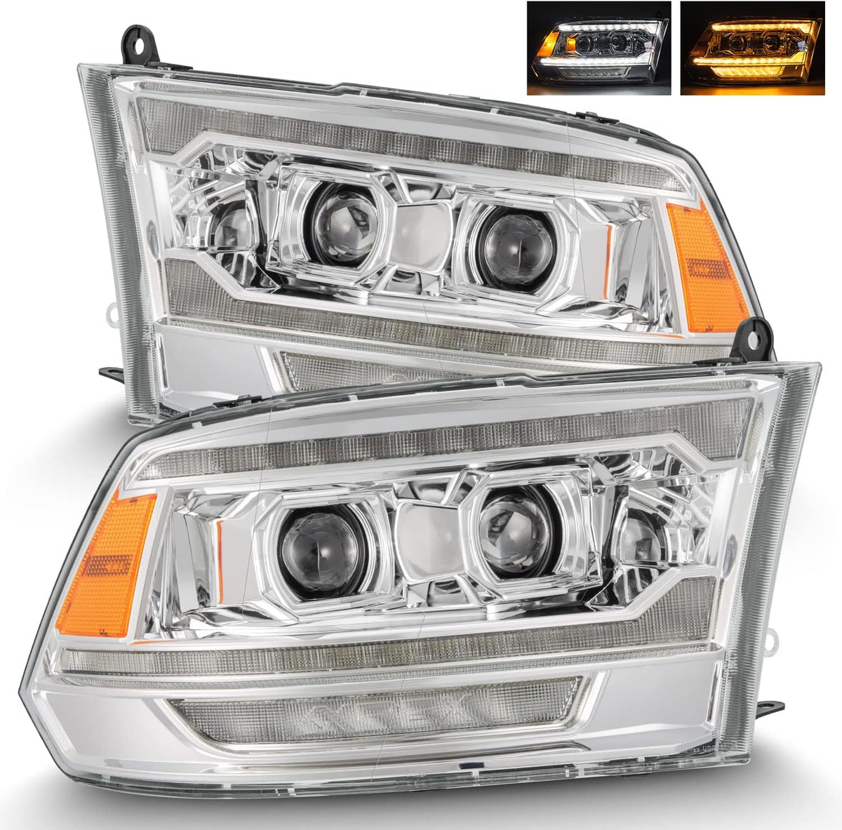 Black LED Projector Headlights T49174