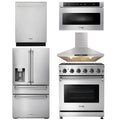30 Gas Range, Range Hood, Microwave, Refrigerator, Dishwasher T645
