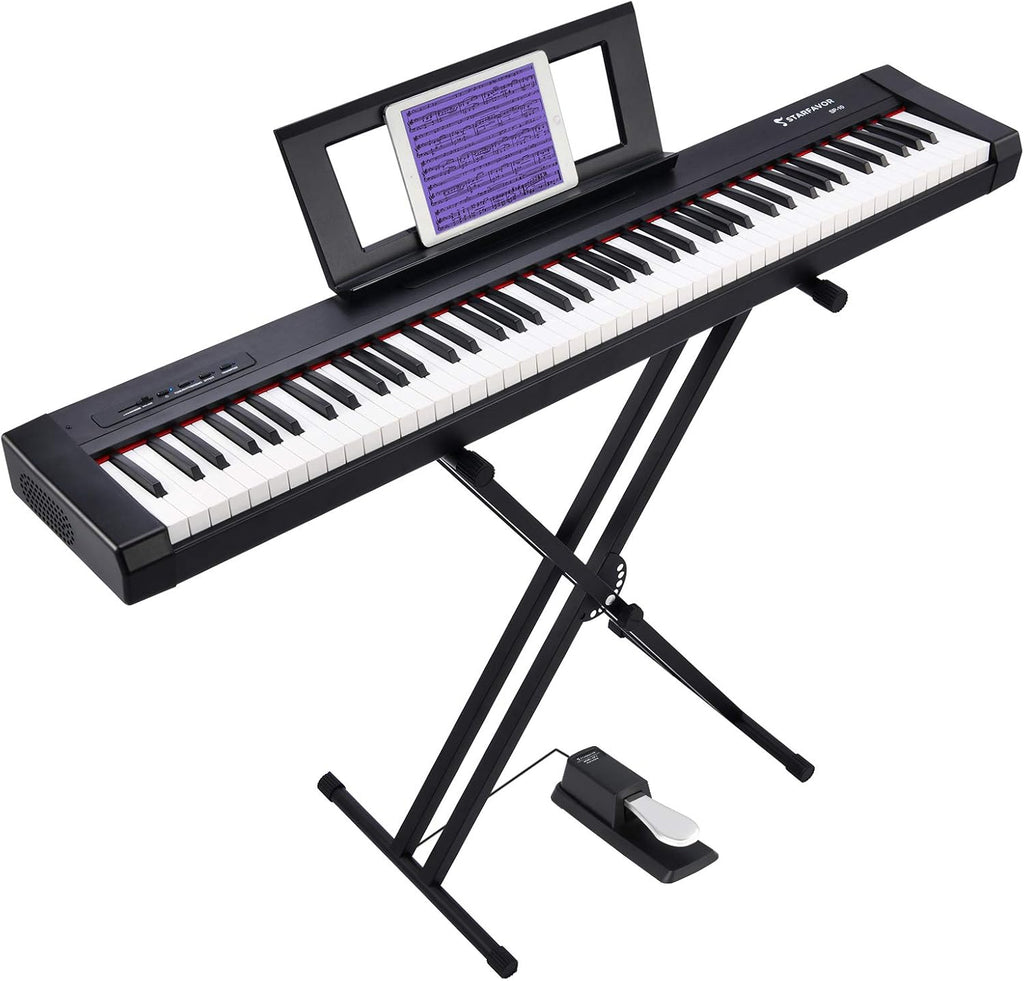 88 Key Digital Piano with Semi Weighted Keys and Dual 30W Speakers G147269