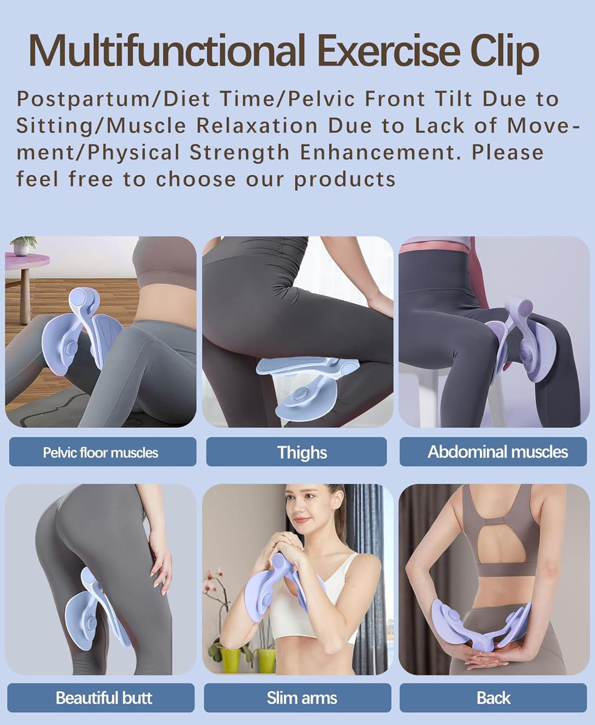Leg Press Machine Thigh Master Hip Trainer Kegel Exerciser Pelvic Floor Trainer V8037