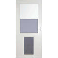 White High-view Wood Core Storm Door U756