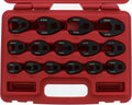 Jumbo Crowfoot Flare Nut Wrench Set Metric 15-Piece Tool Kit E728743
