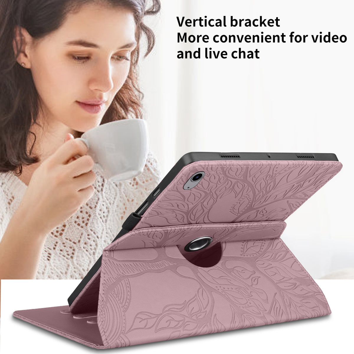 Rosegold PU Leather Folio Case for iPad 10.9" 2022 D77278