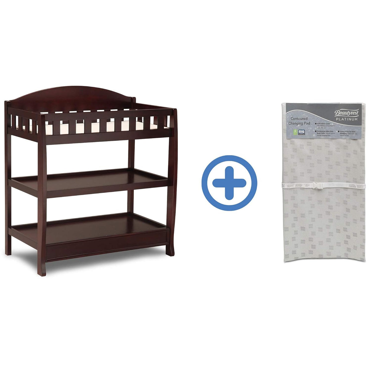 White Infant Changing Table with Pad Q9508