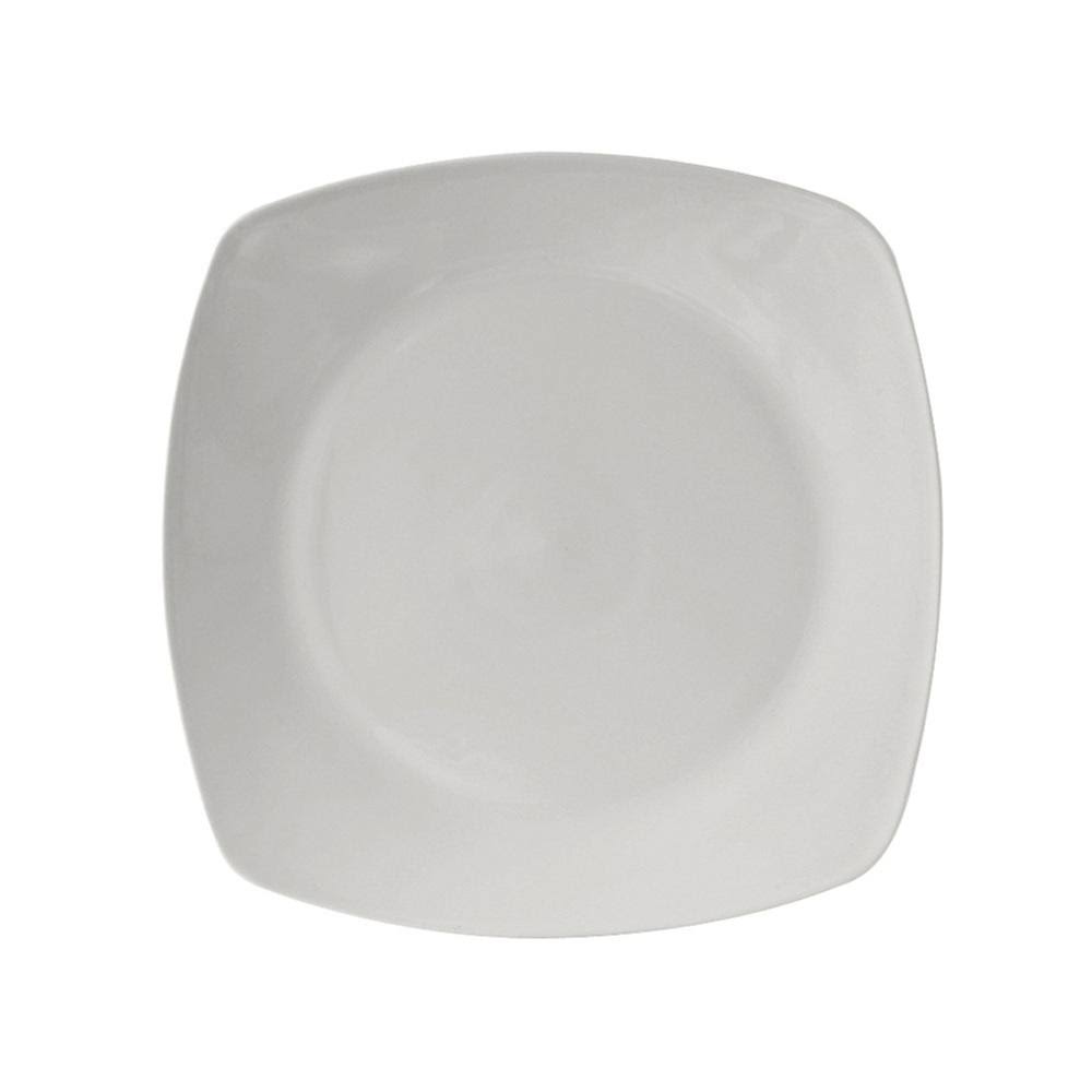 12 3/4 x 12.75 x 1 1/8 Square White Plate, Case of 6 Q40956
