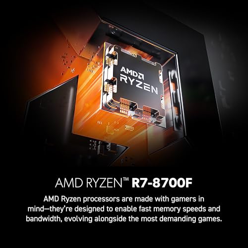 AMD R7-8700F GeForce RTX 5070 32GB DDR5 2TB m.2 NVMe SSD Windows 11 Home Gaming Desktop K774