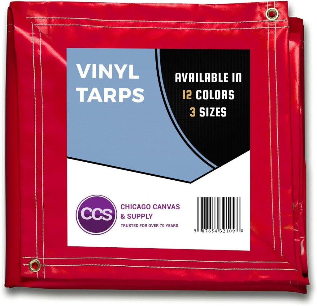 Heavy Duty Waterproof Vinyl Tarp Grey 10 by 12 Feet Pack of 2 O7771