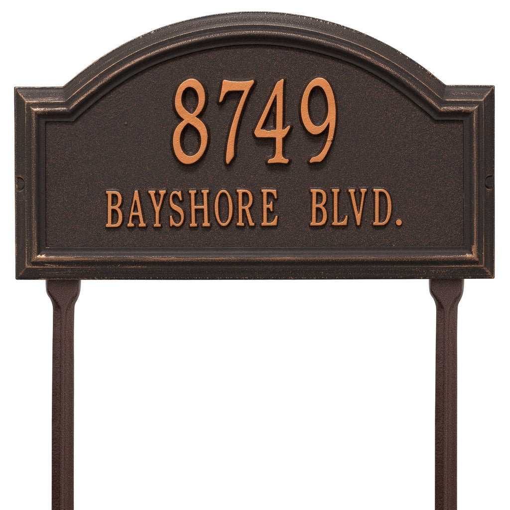 Black/Gold Arch Lawn Sign M74974