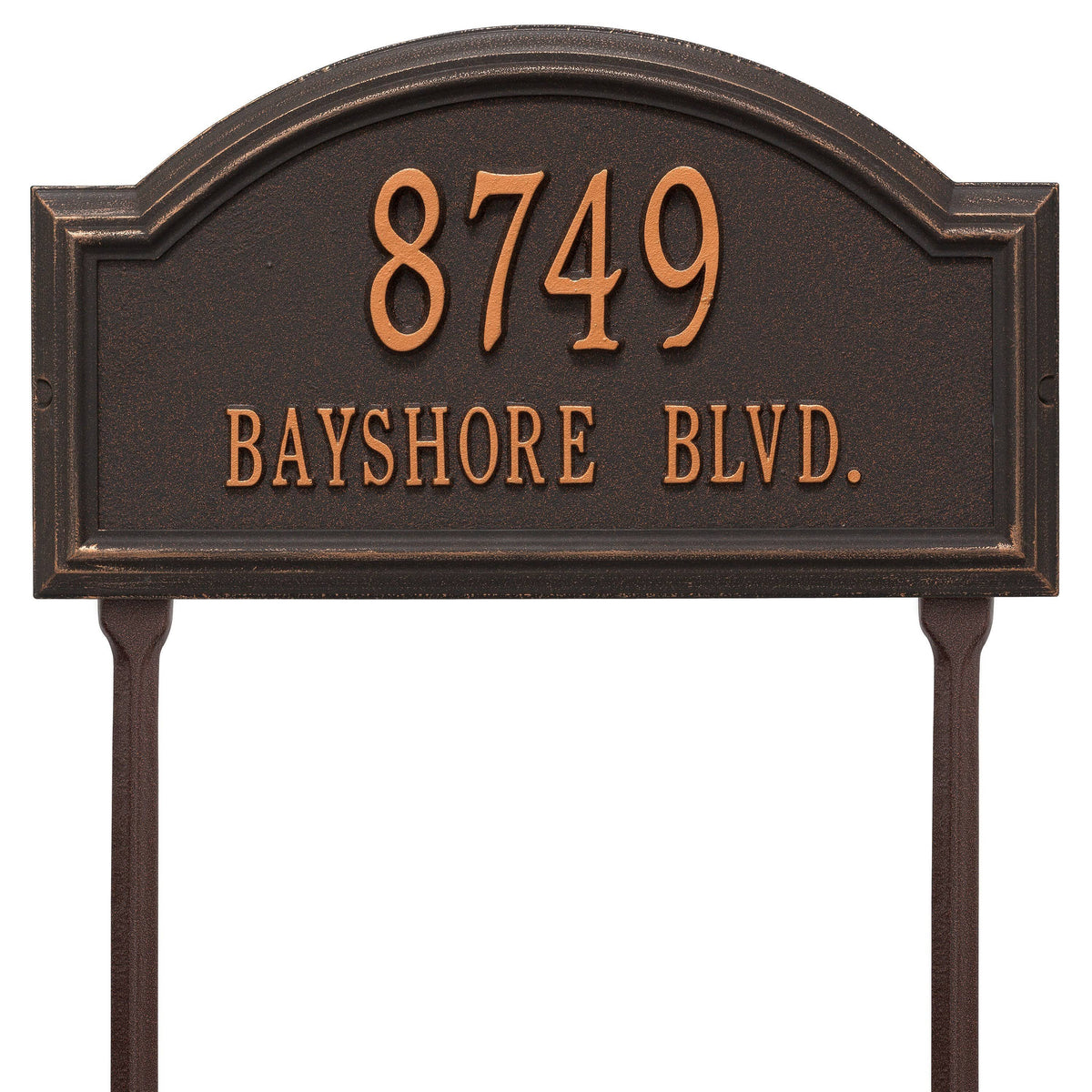 Black/Gold Arch Lawn Sign M74974