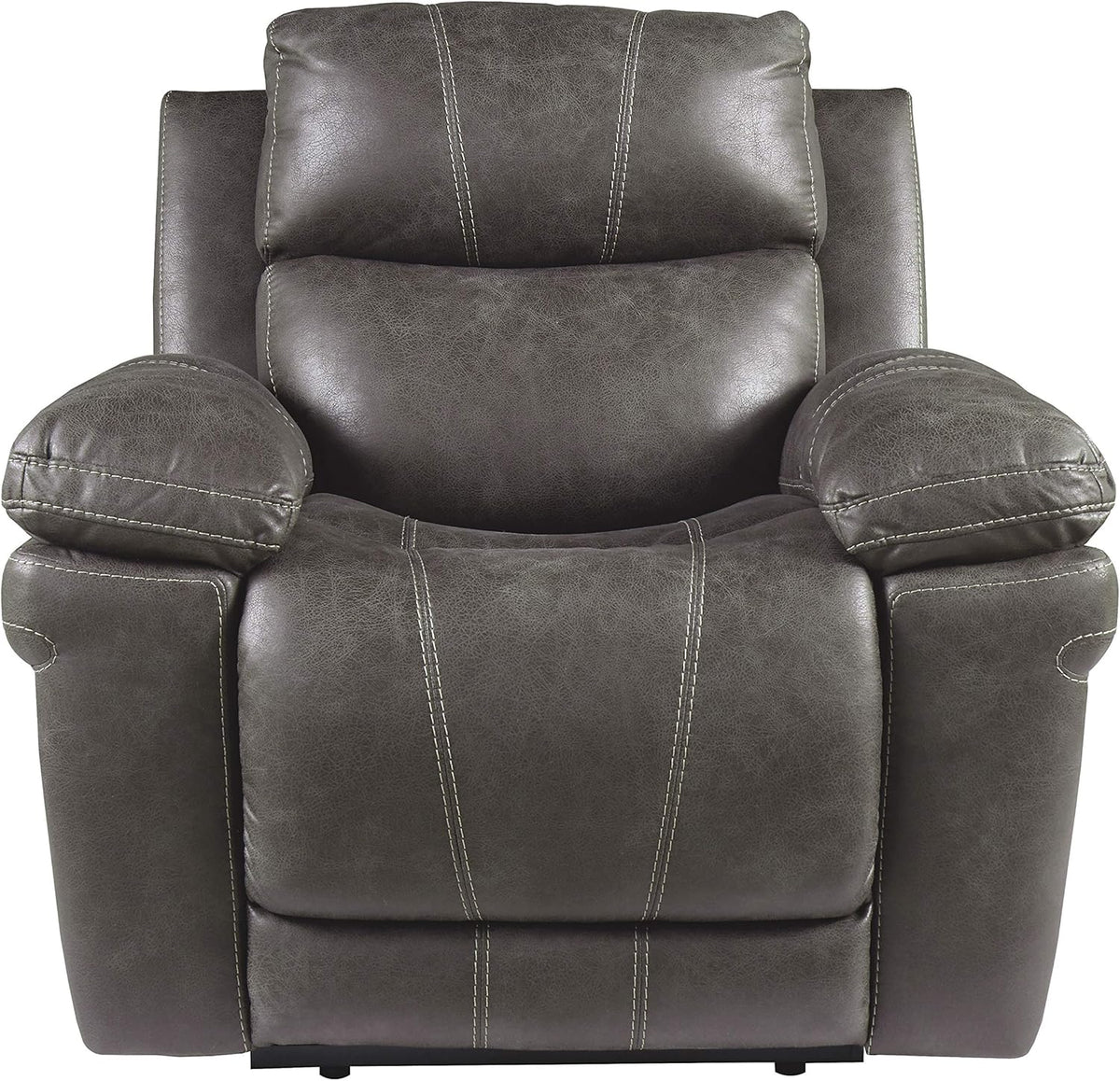 Faux Leather Power Recliner with Adjustable Headrest, Gray X870