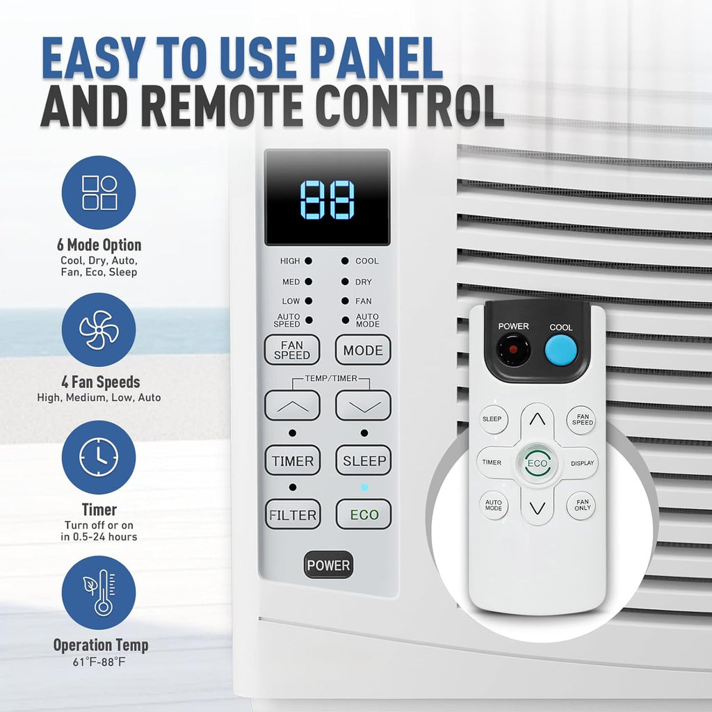 6000 BTU 115V Smart Window AC V422873