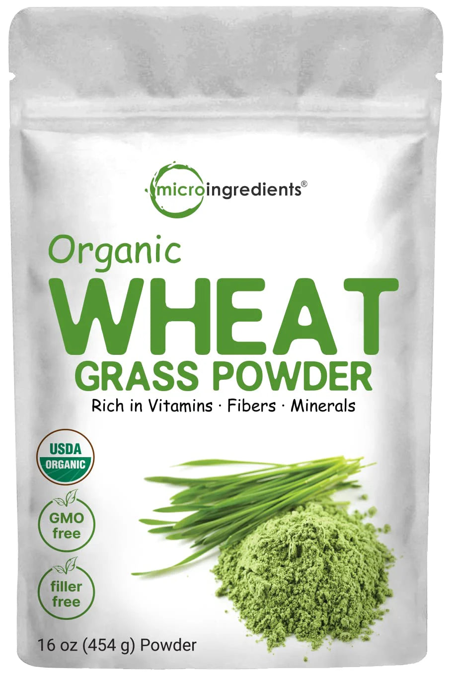 Organic Wheat Grass Powder 16 Ounce Vegan K1689