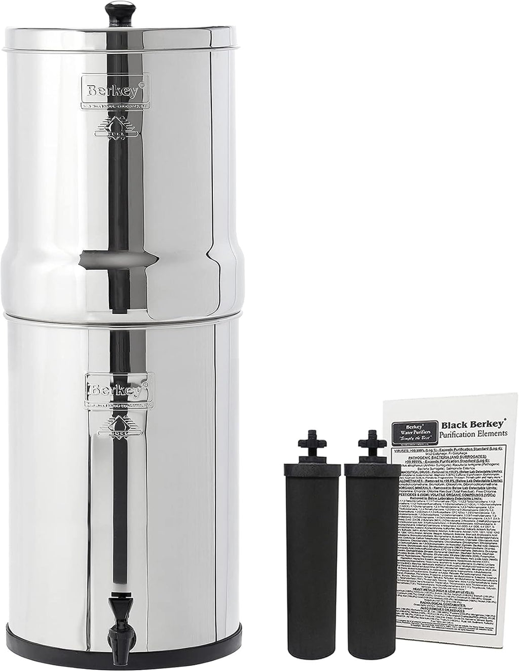 Gravity-Fed Water Filter with 2 Purification Elements R4144