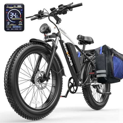 26" Electric Bike, 90 Miles, 34MPH, Peak 1500W, Fat Tire, 48V 864WH Removable Battery, Brake Light T577304