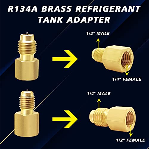 R1234YF Self-Sealing Puncture Style Refrigerant Can Tap Valve with Hose Adapters C647102