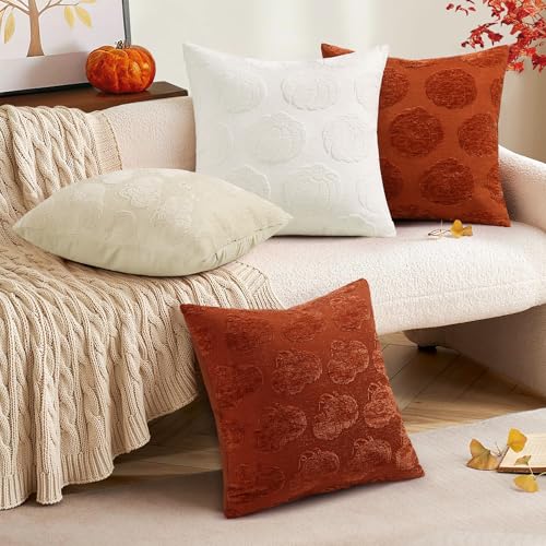 Christmas Chenille Soft Throw Pillow Covers 18x18 Set of 2 H311