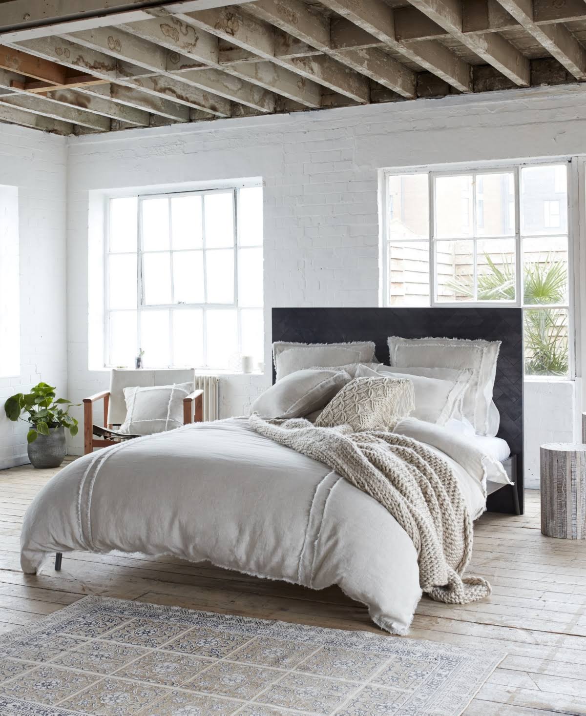 Queen Duvet Cover Set in Natural Grey G91305