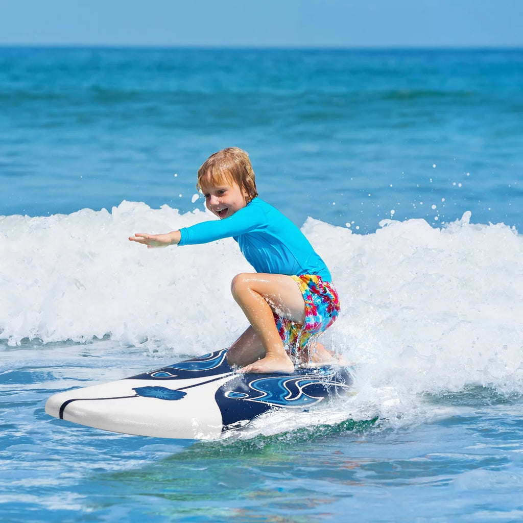 Inflatable Surfboard with Safety Leash White C4347