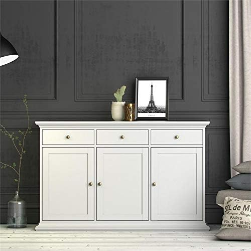 White 3 Door 3 Drawer Sideboard Cabinet L292