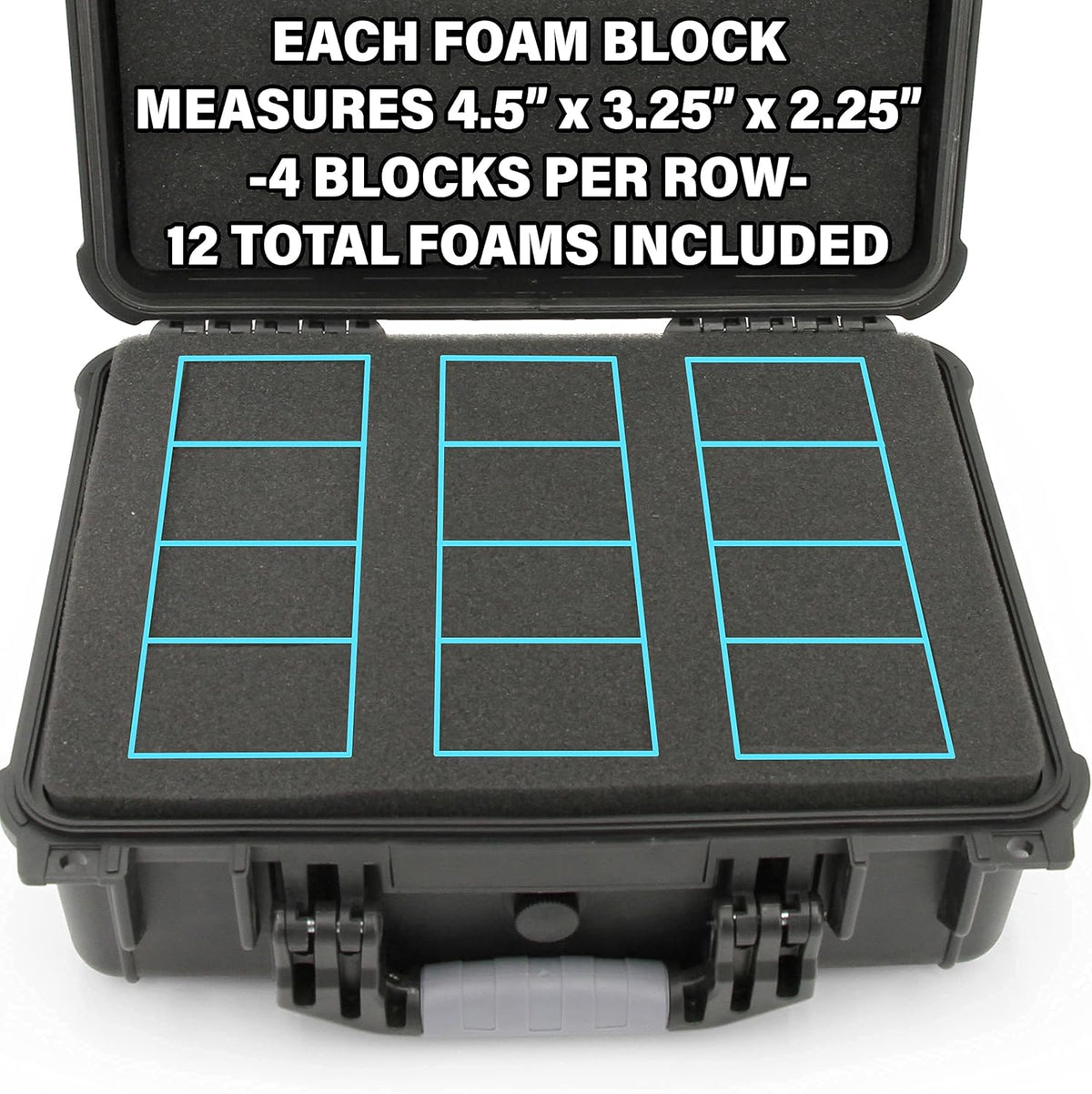 Graded Card Case with Three Custom Card Carrying Case Impact Absorbing Foam Slots F771