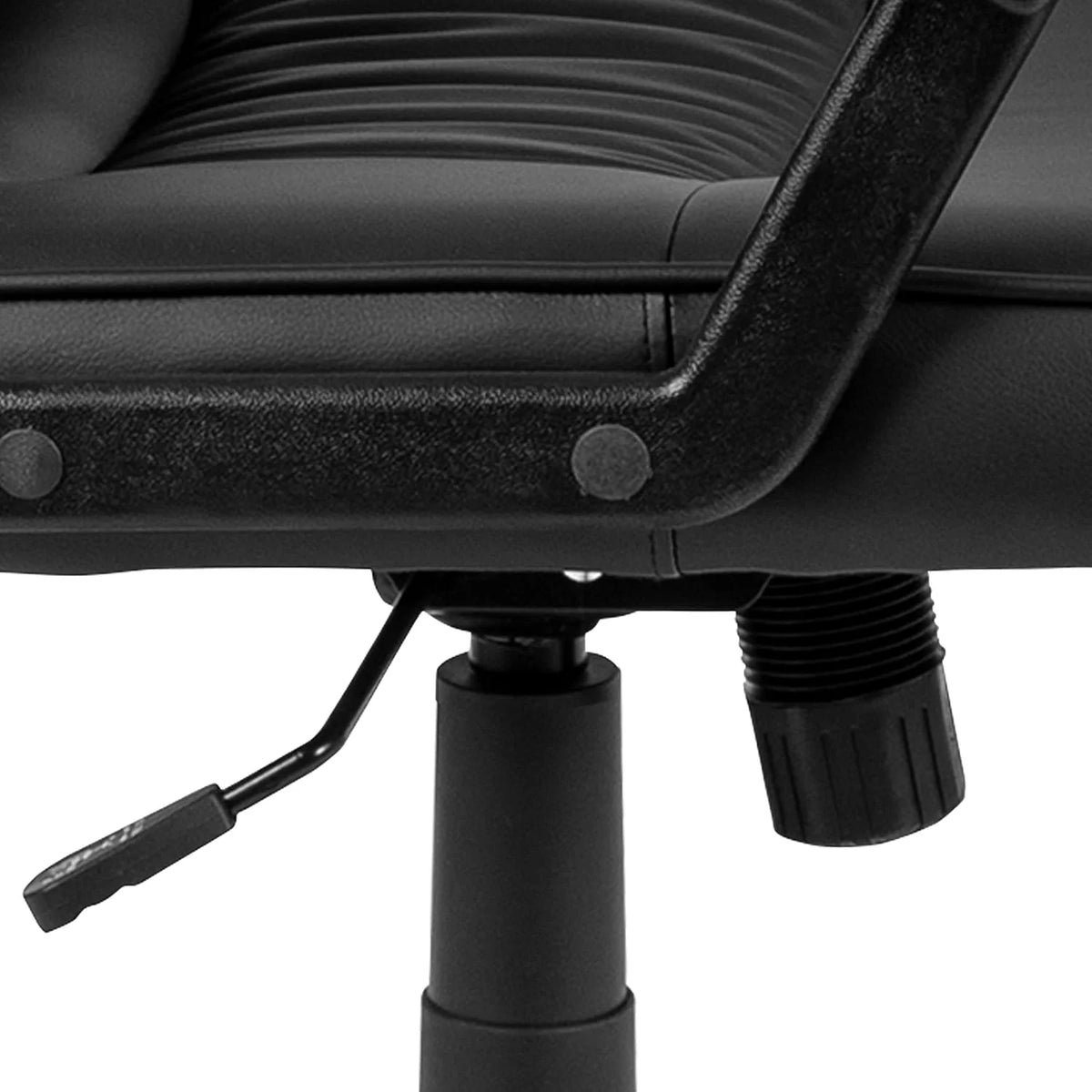 Black Leathersoft Task Chair with Arms Q16940