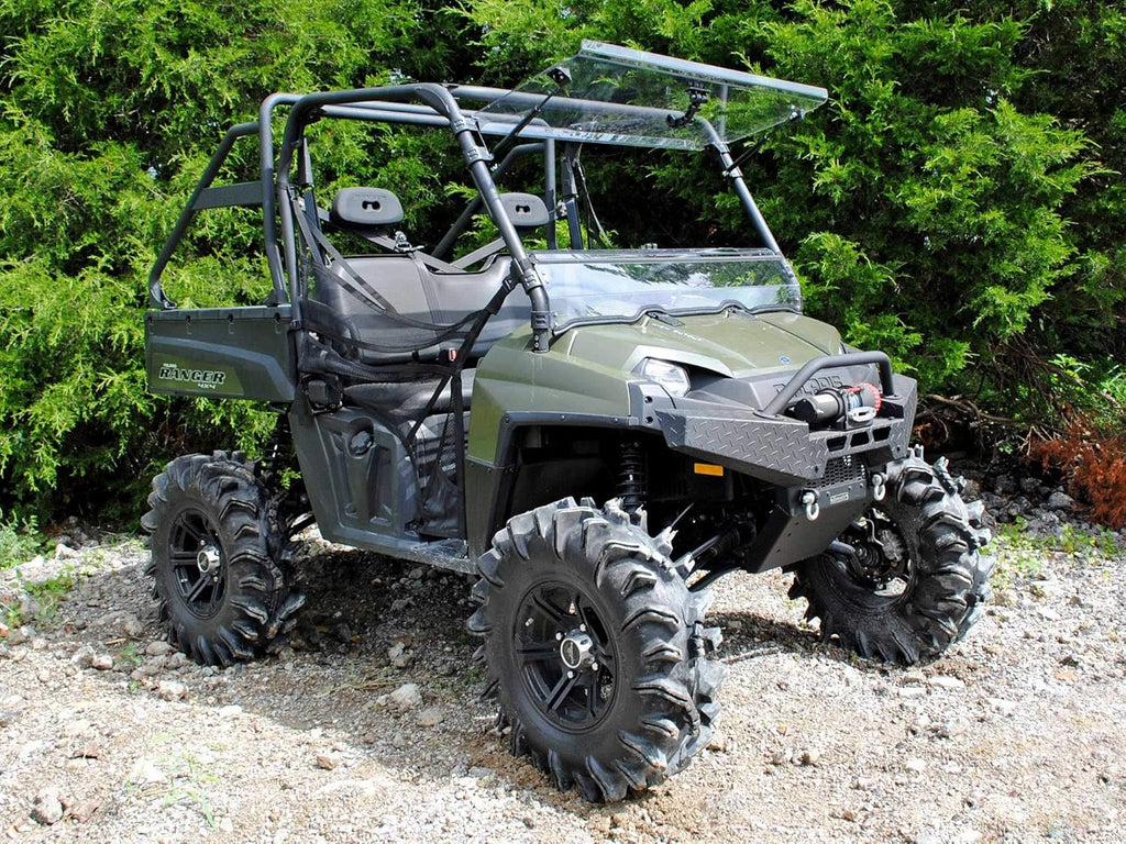 Scratch Resistant Flip Windshield for Polaris Ranger 570 Full-Size / Crew, 1/4" Thick Polycarbonate W45997