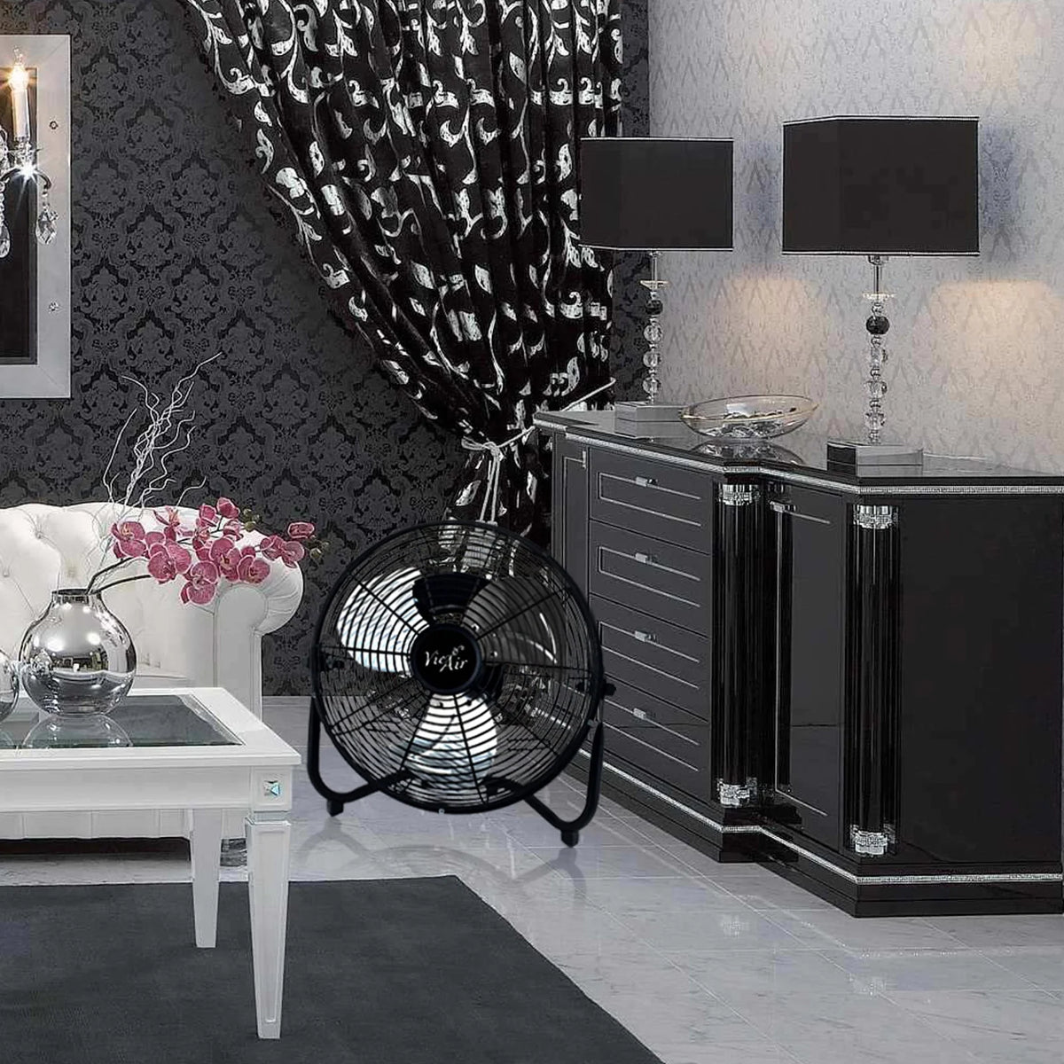 20 Industrial Tilting High Velocity 3 Speed Metal Floor Fan J3463