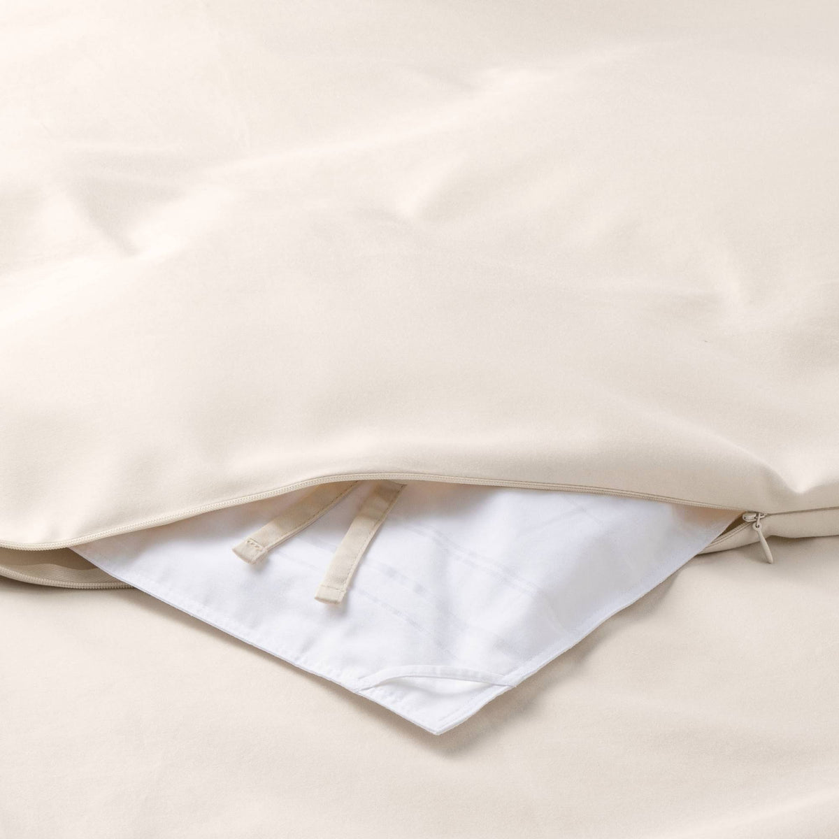 Natural Washed Sateen Duvet & Sham Set Z31840