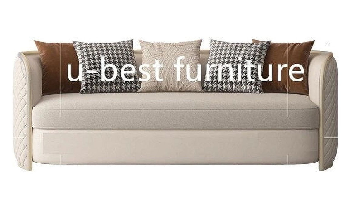 3 Seat Sofa Cum Bed Wooden Curved Couch Z31556