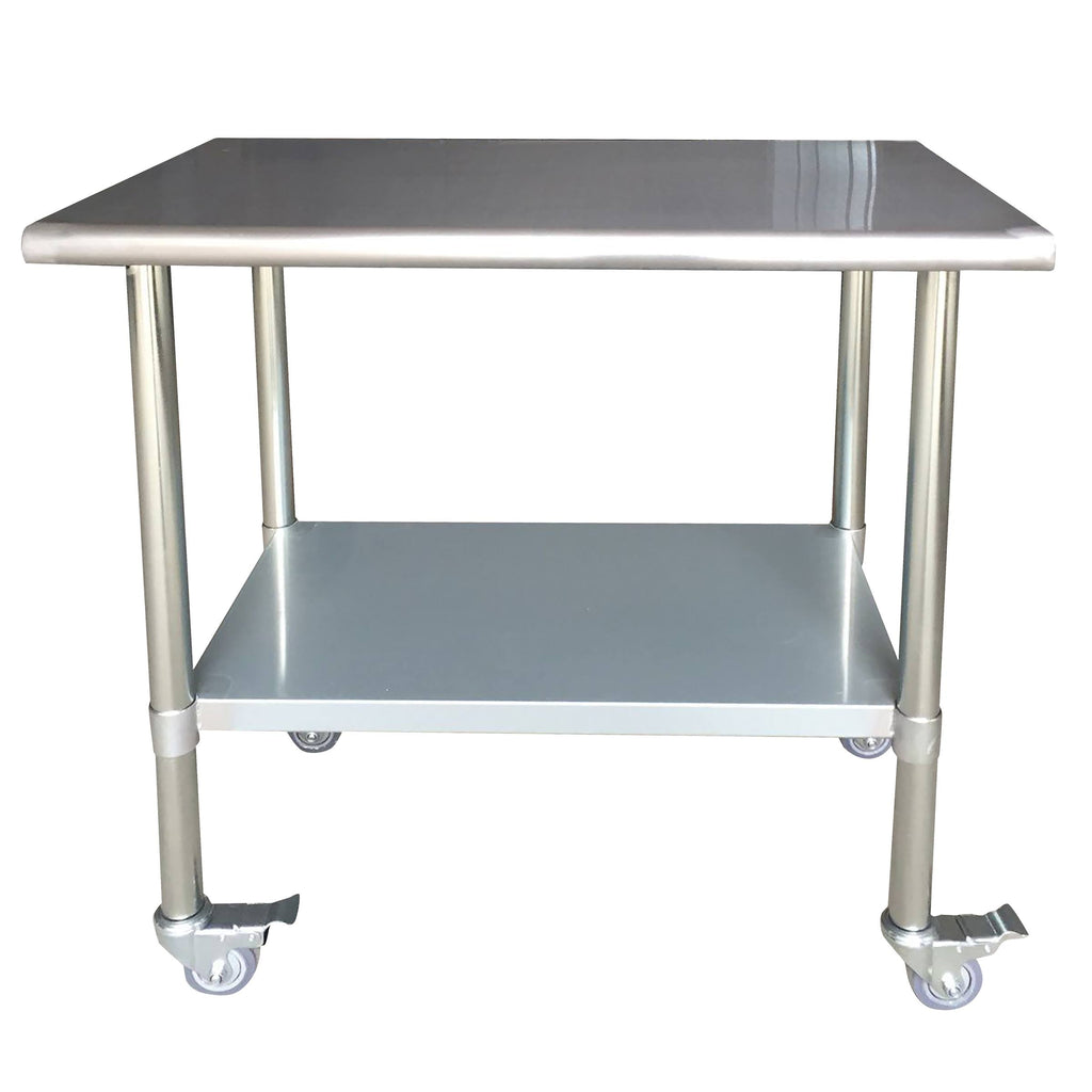 Stainless Steel Work Table with Casters Q89284