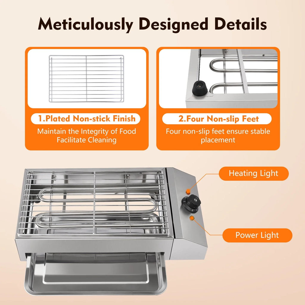 1800W Electric Grill Smokeless Barbecue Grill H347942