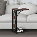 C-Shaped End Table with Geometric Pattern H893407
