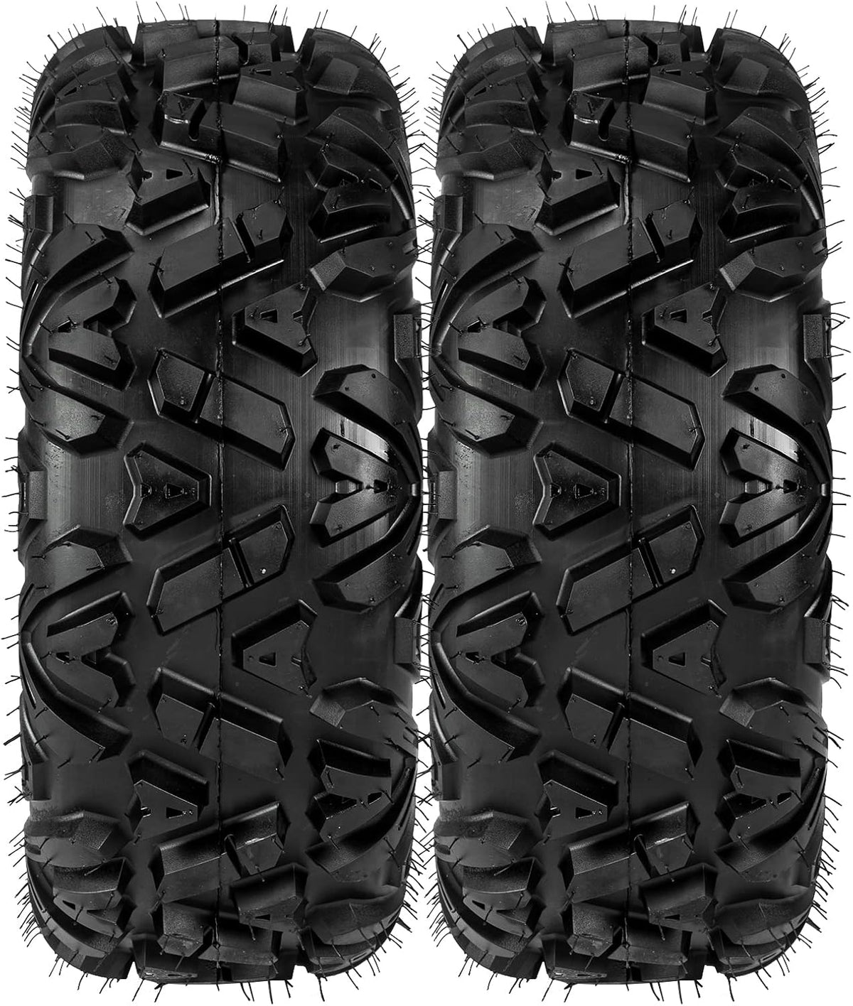 25x10-12 ATV UTV Tubeless 6PR Tires Set of 2 D65570