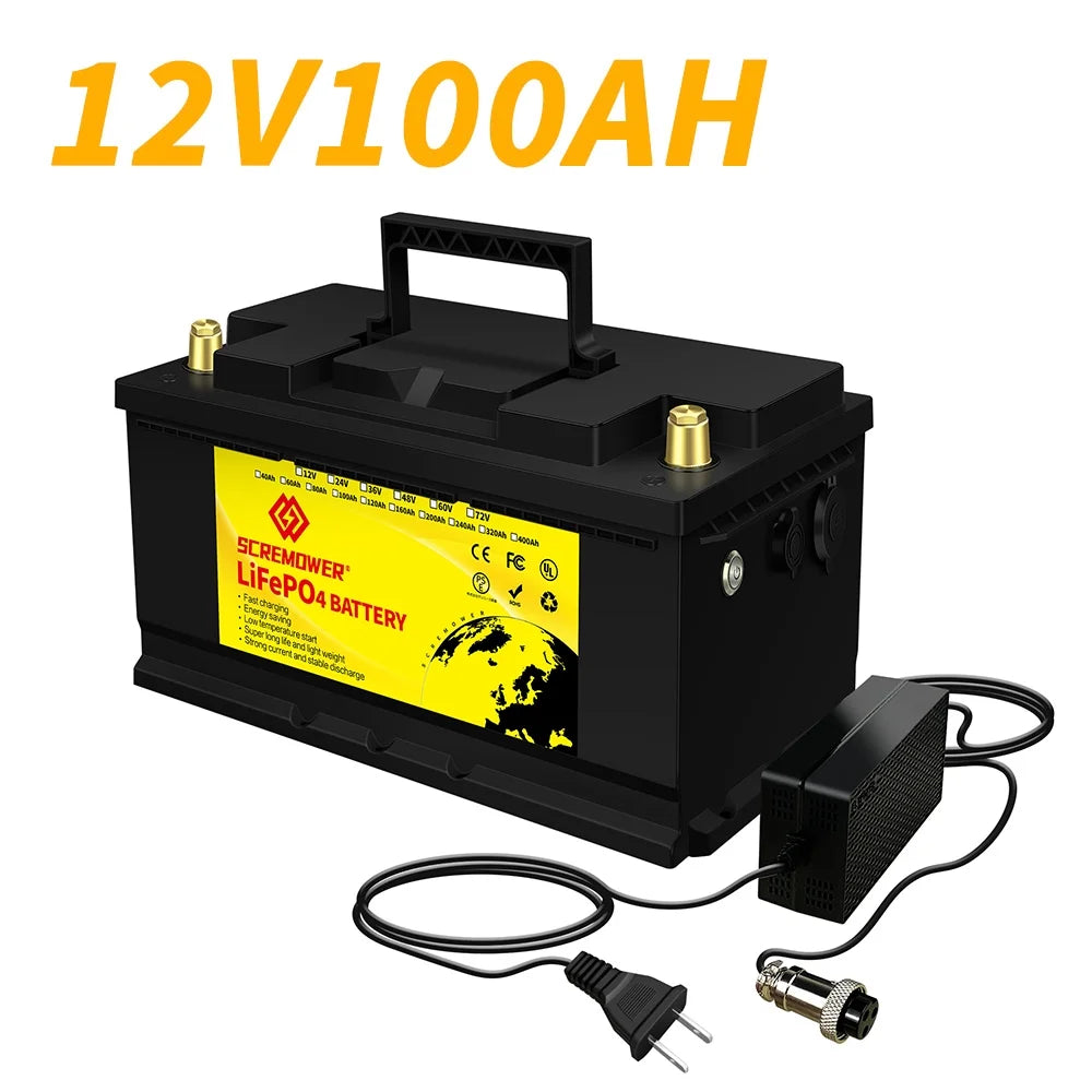 12V 100Ah LiFePO4 Battery with BMS H58178