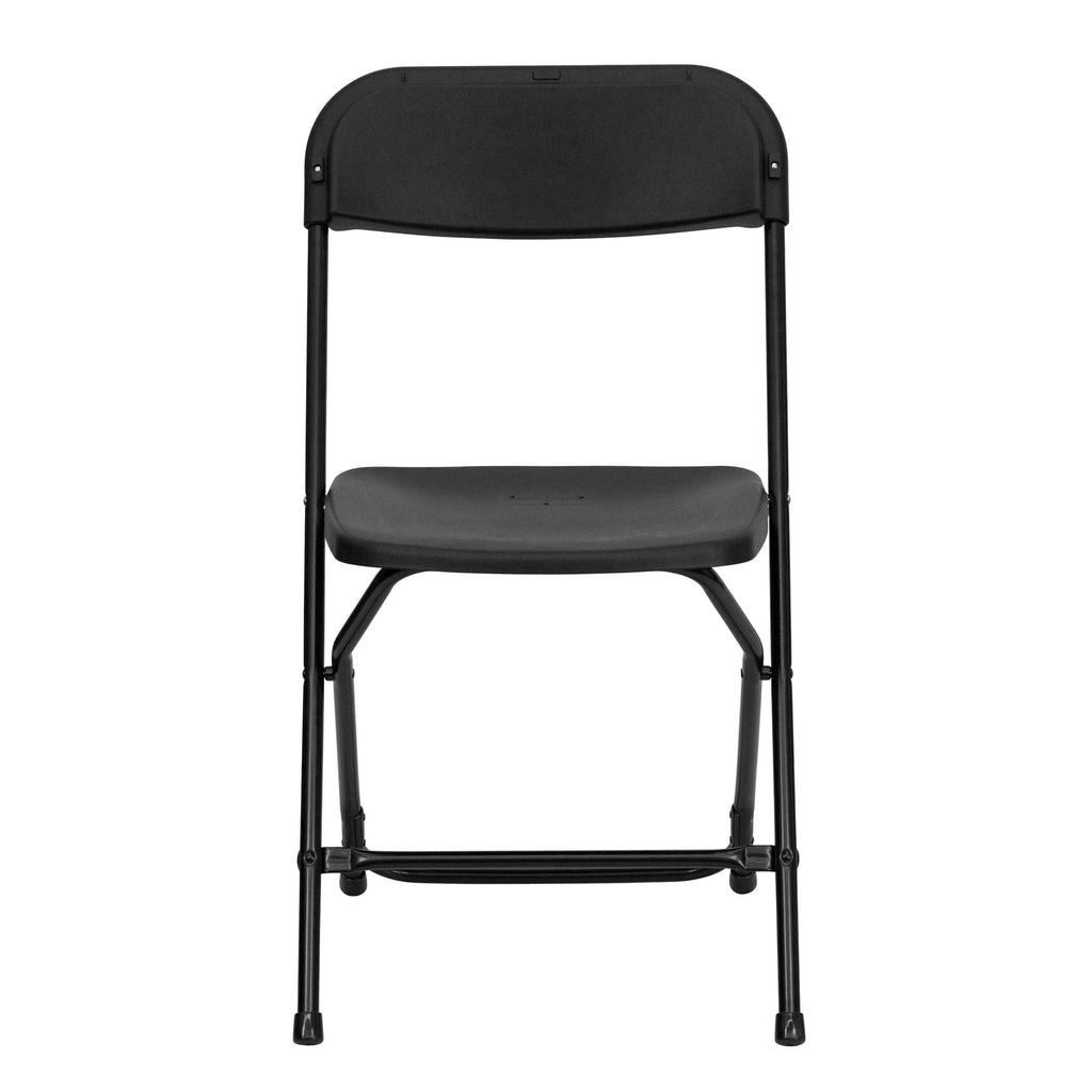 Black Folding Chairs with Draining Holes Set of 2 N599