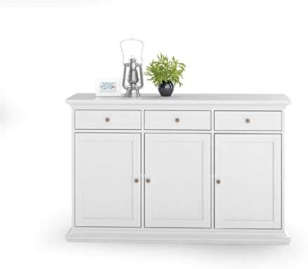 White 3 Door 3 Drawer Sideboard Cabinet L292