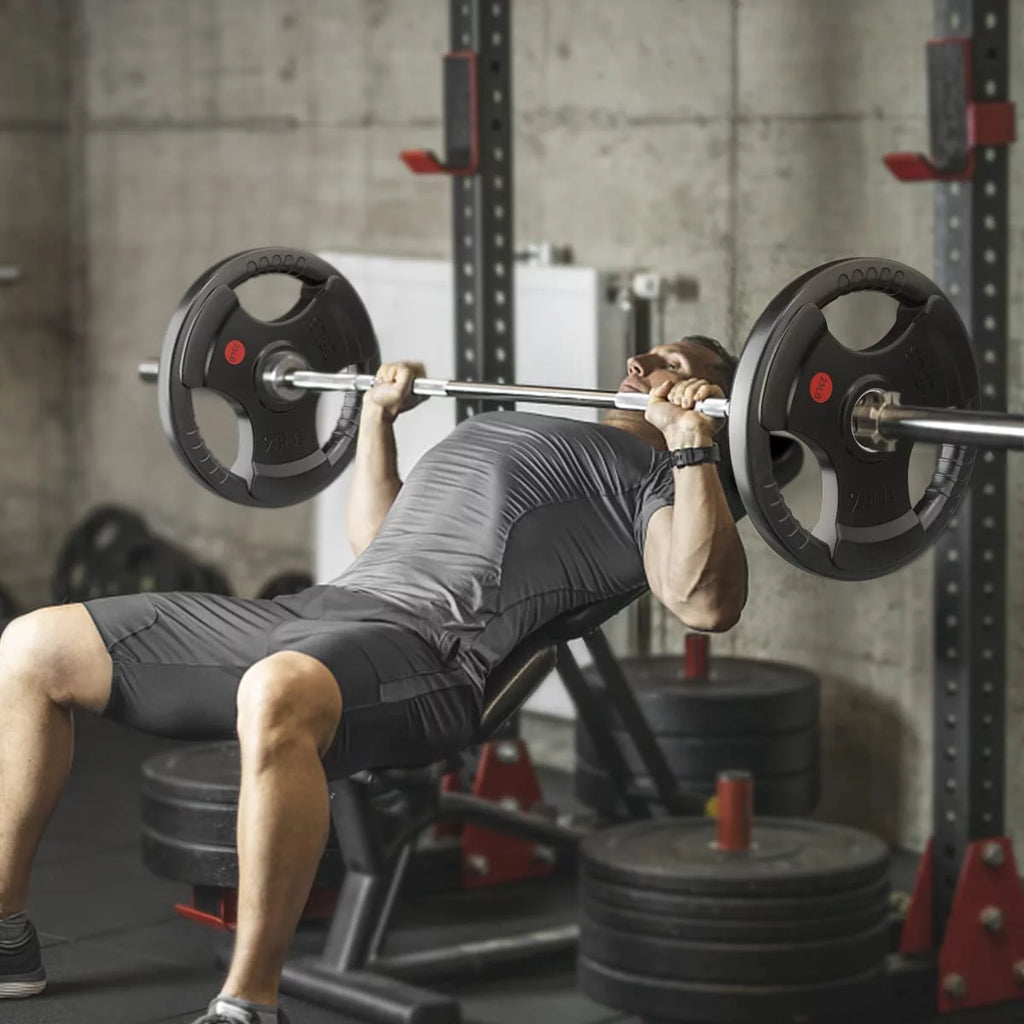 90lbs 2 Inch Rubber Coated Olympic Weight Plate W94956