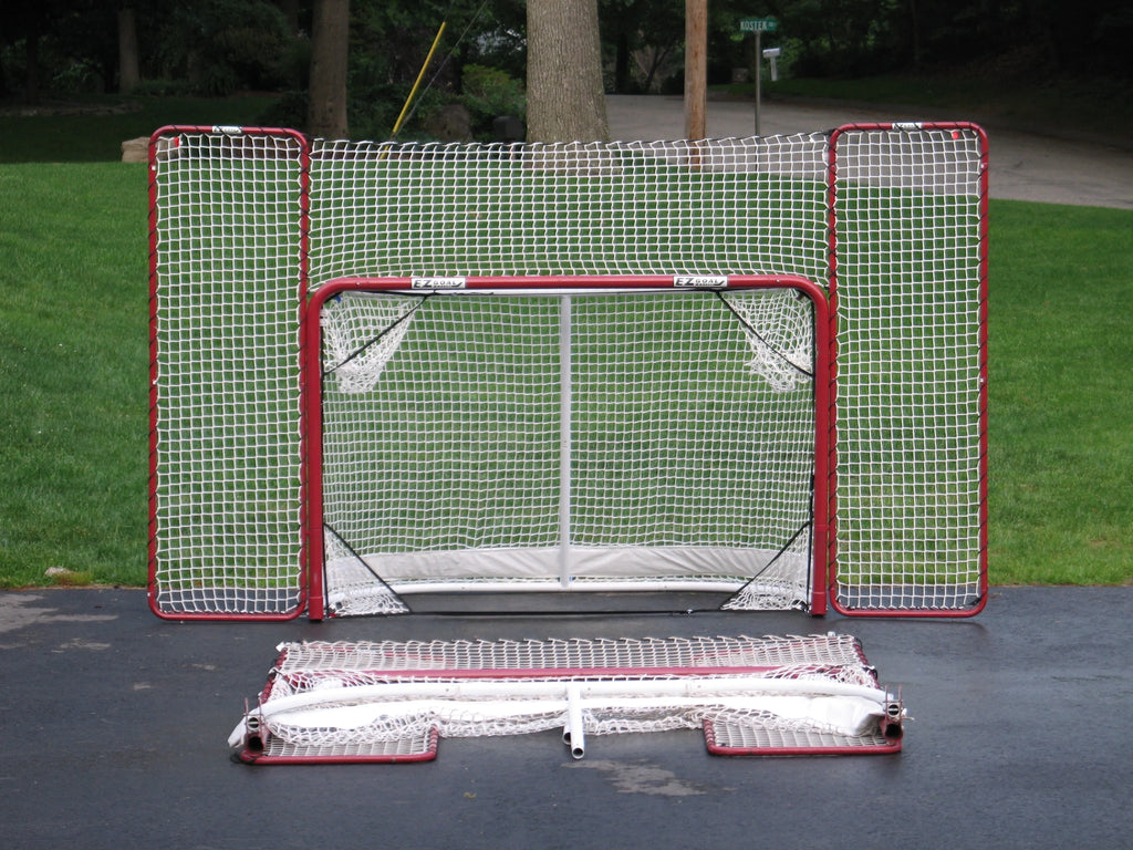 Folding Hockey Goal with Backstop and 4 Targets E1648