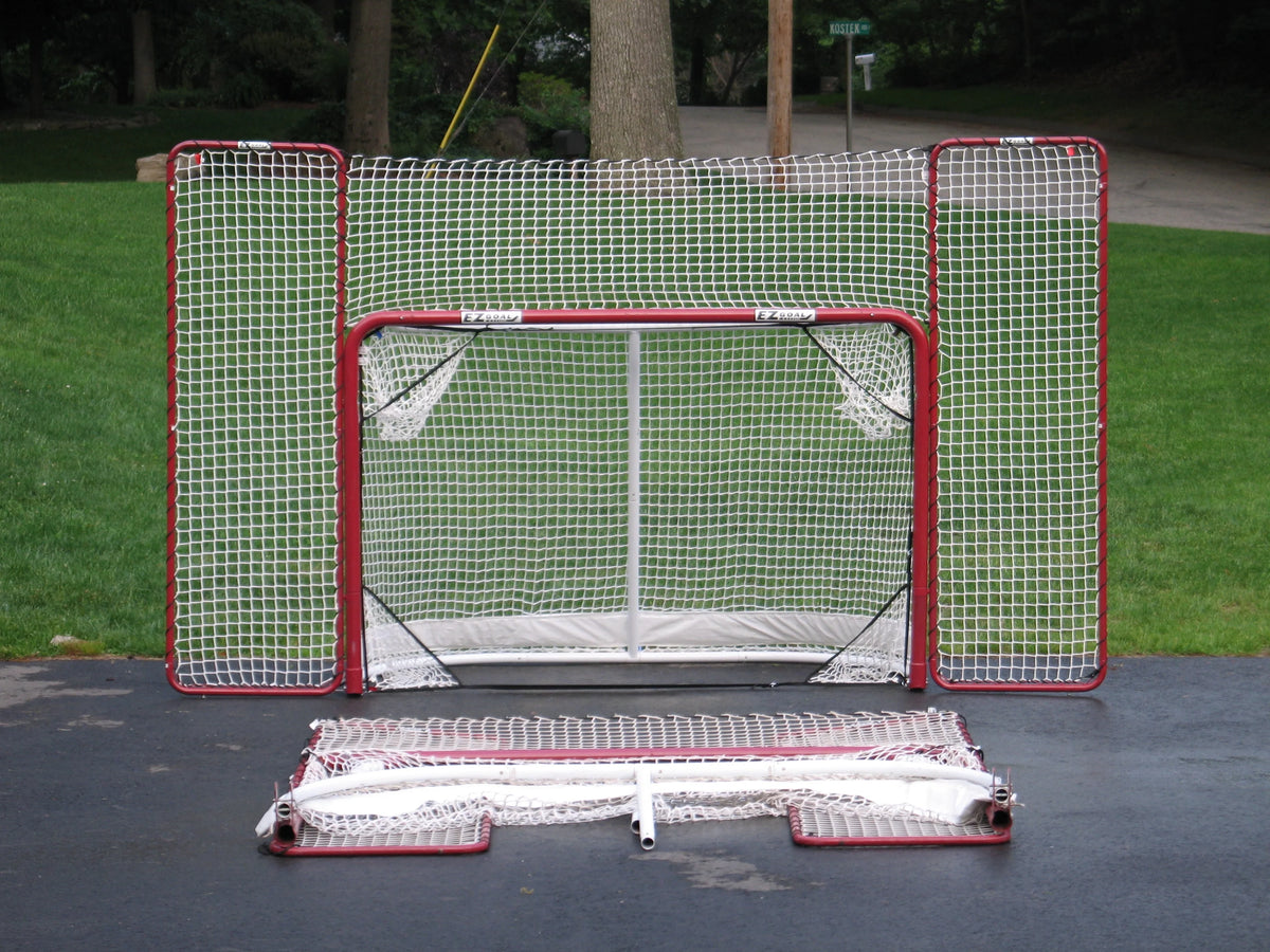 Folding Hockey Goal with Backstop and 4 Targets E1648