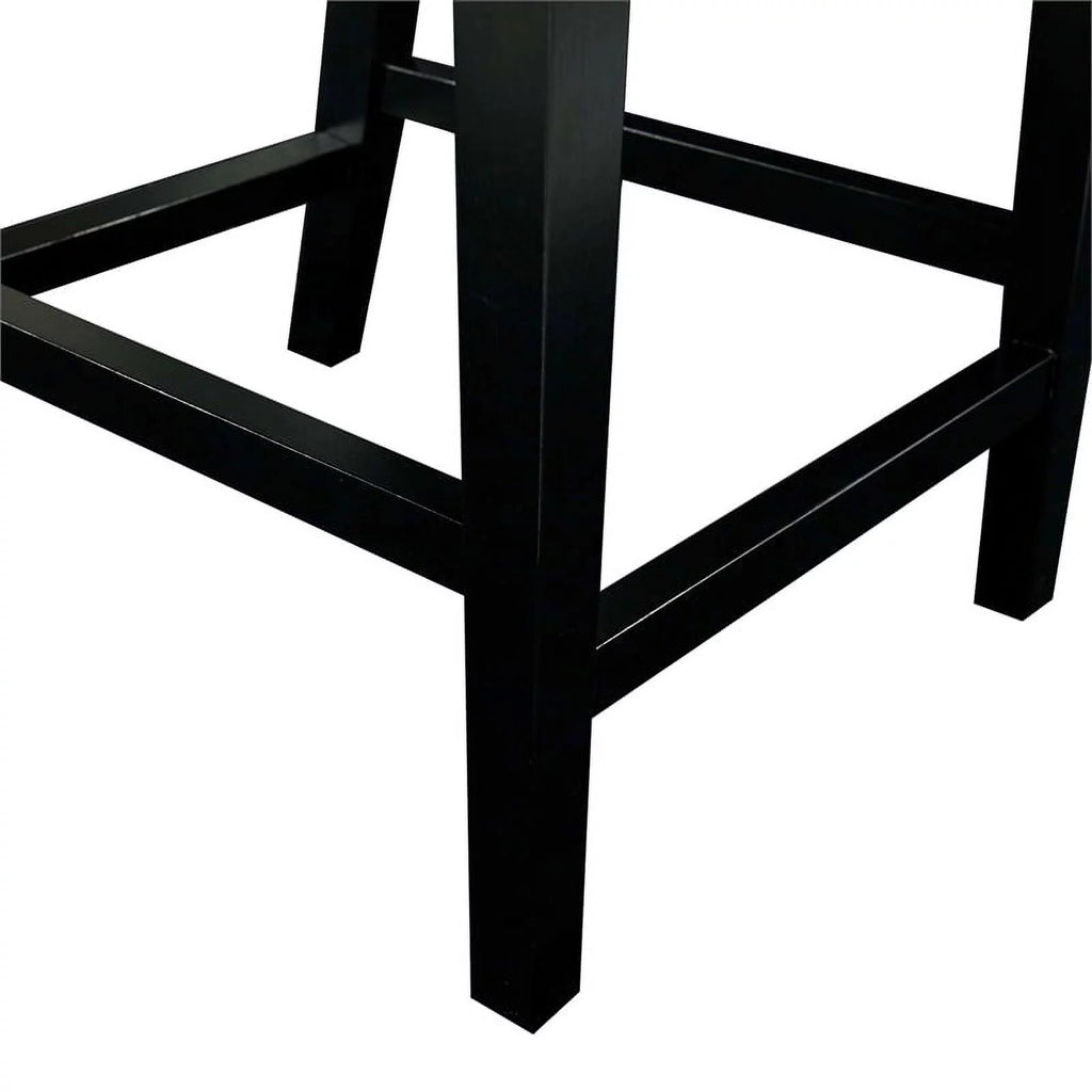 2 Piece Cow Print Wood Counter Stool Set T1133
