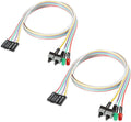 2-Pack Computer Case LED Light Red Green ATX Power Supply Reset HDD Switch Cable 27-inch Long ATX Case Front Bezel Wire Kit N118