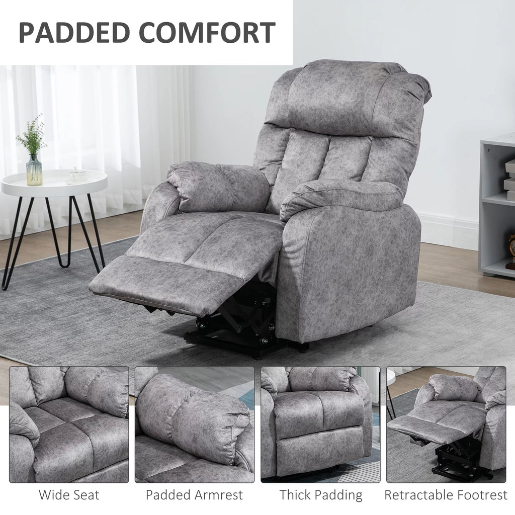 Grey Power Lift Recliner Chair with Remote Control Q742