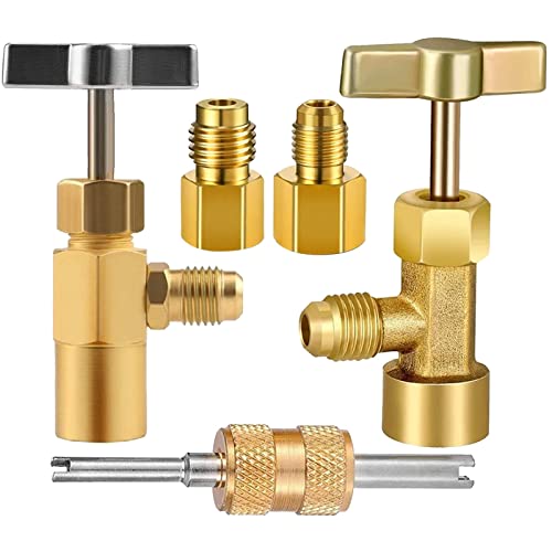 R1234YF Self-Sealing Puncture Style Refrigerant Can Tap Valve with Hose Adapters C647102