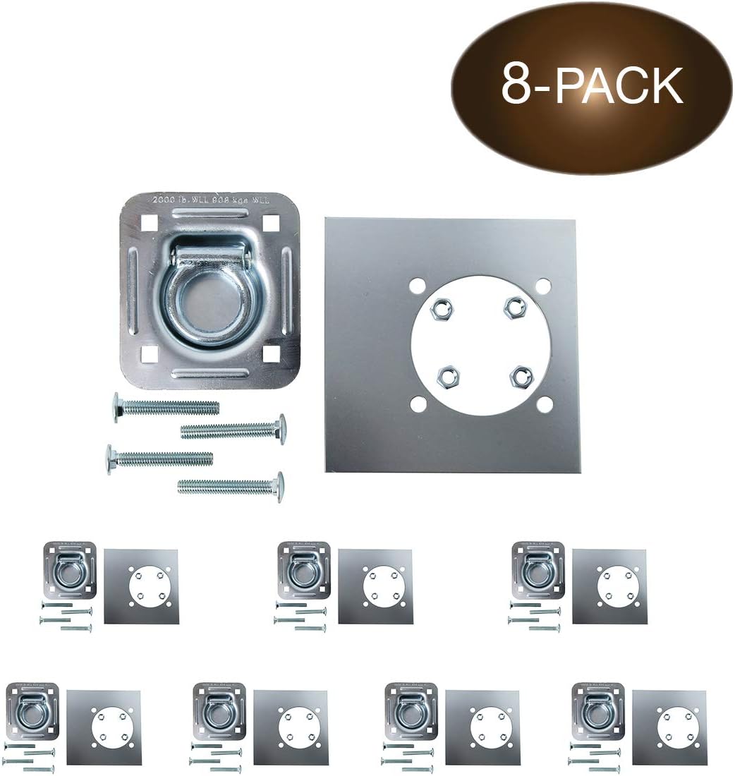 Square Trailer Cargo Tie-Down Anchors with Mounting Hardware J61783